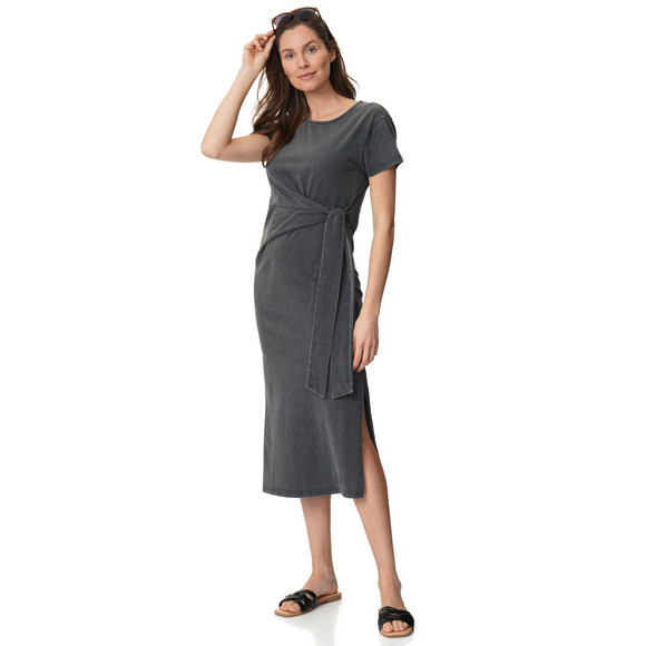 Gina Damen Midi-Kleid mit Knoten-Detail