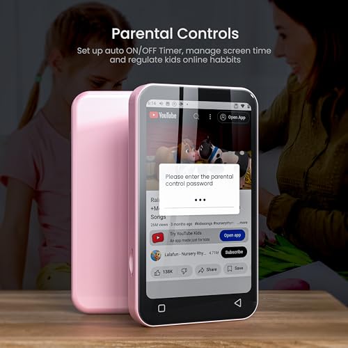 TIMMKOO 80GB Kids MP3 Player with Bluetooth, Parental Controls, Pre-Installed Spotify, Spotify Kids, Audible, 4
