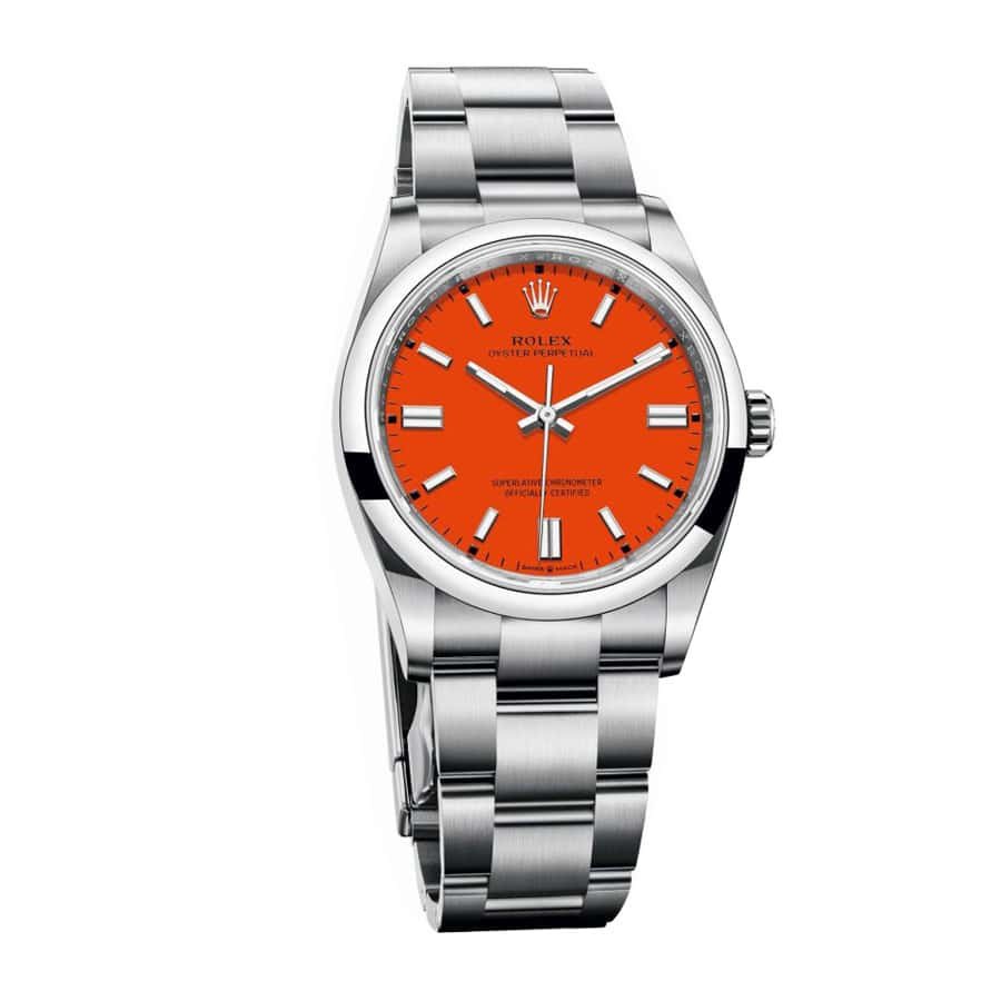 Rolex Oyster Perpetual 126000 “Coral Red Dial” Ultra Detailed Clone