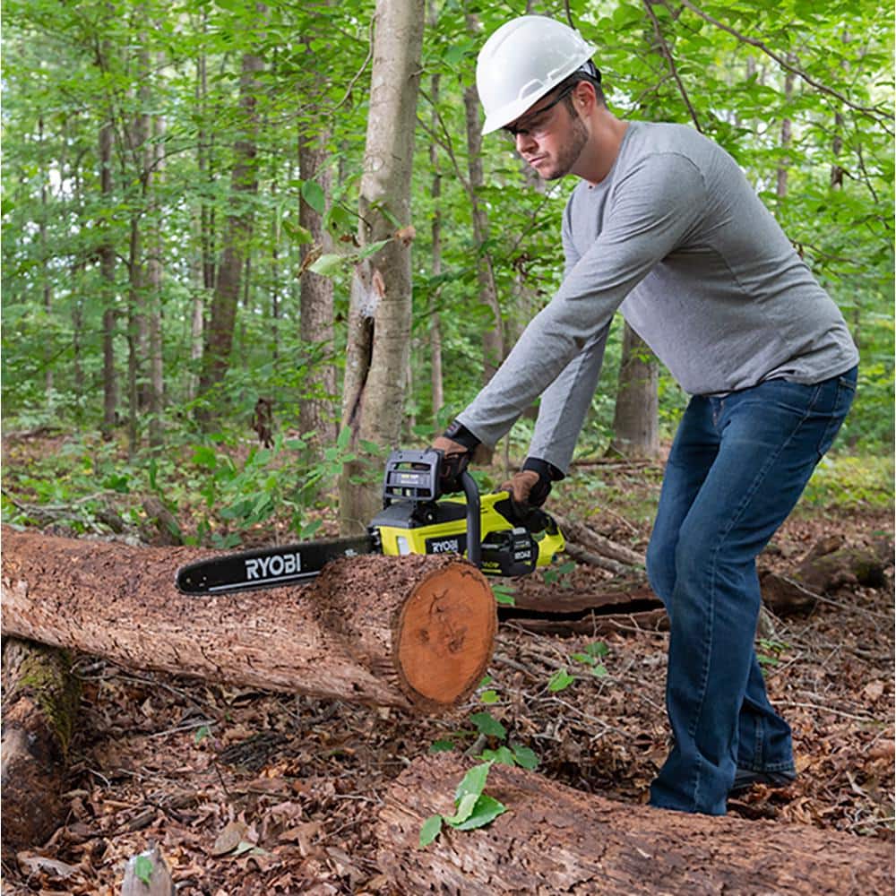 40V HP Brushless 18 in. Battery Chainsaw with 5.0 Ah Battery and Charger RY40580