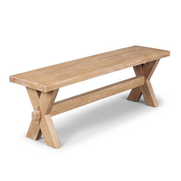 Cambridge Trestle Dining Bench White Washed Home Styles