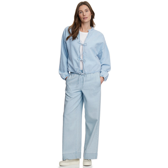 Gina Damen Wide-Leg-Jeans mit Elastikbund