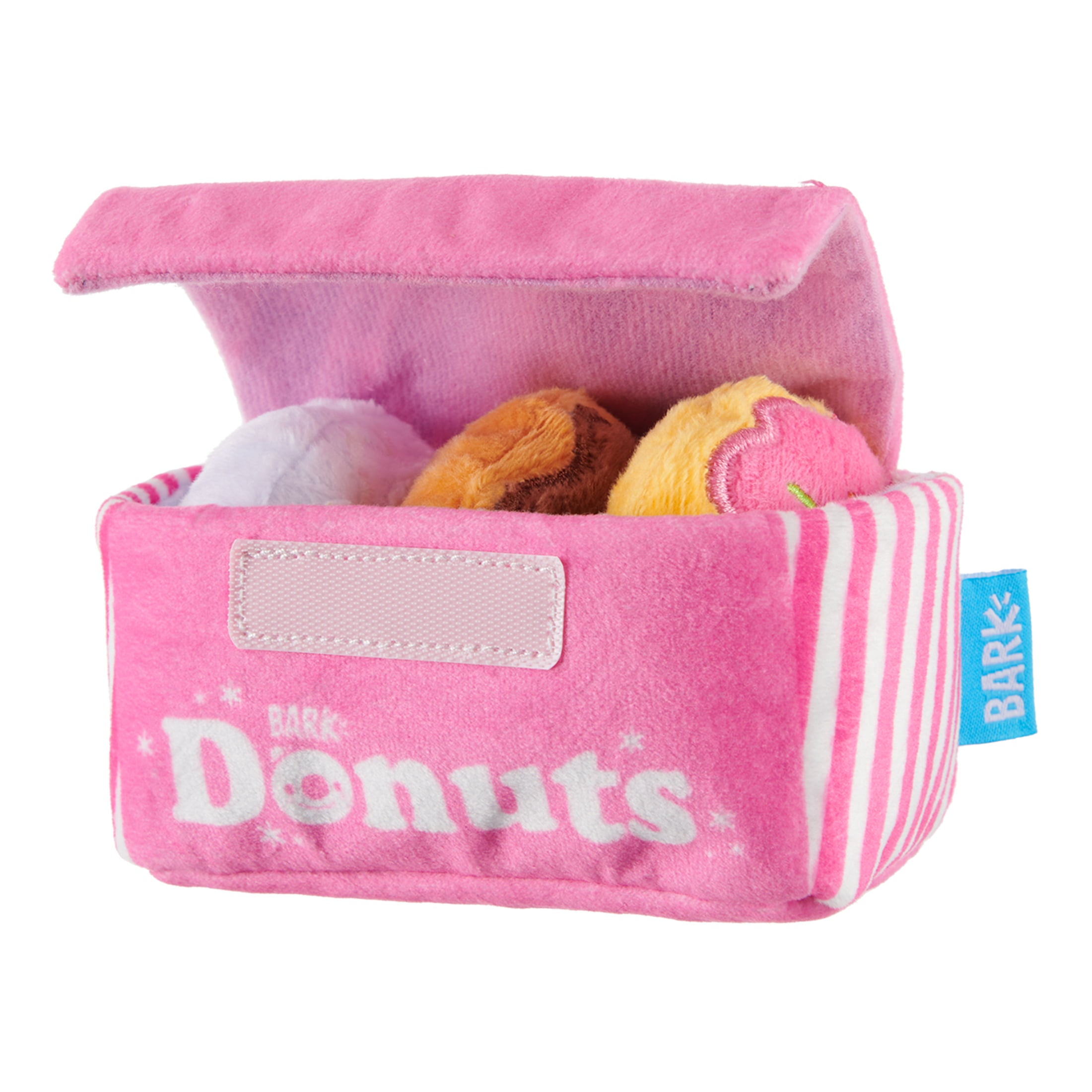 BARK Barker's Dozen Donuts Dog Toy - Features Multi-Part 4 in 1 Toy, Xs to Small Dogs