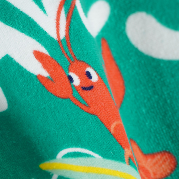 Famy Kinder Badeponcho mit Krabbe