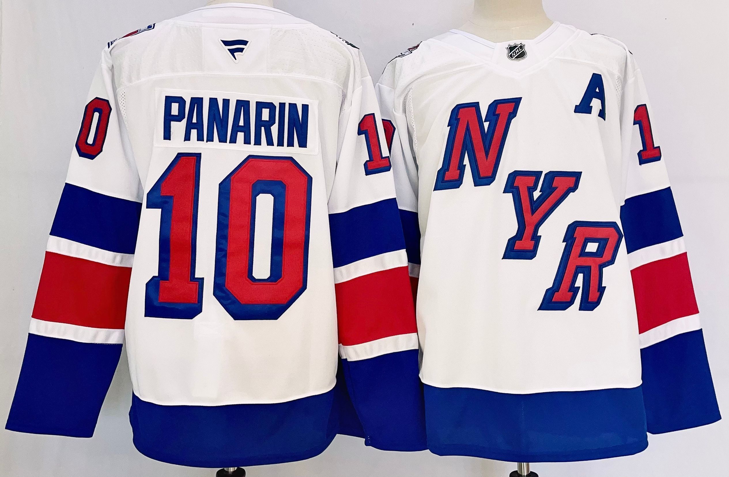 Men's New York Rangers Artemi Panarin #10 Fanatics White Player Jersey