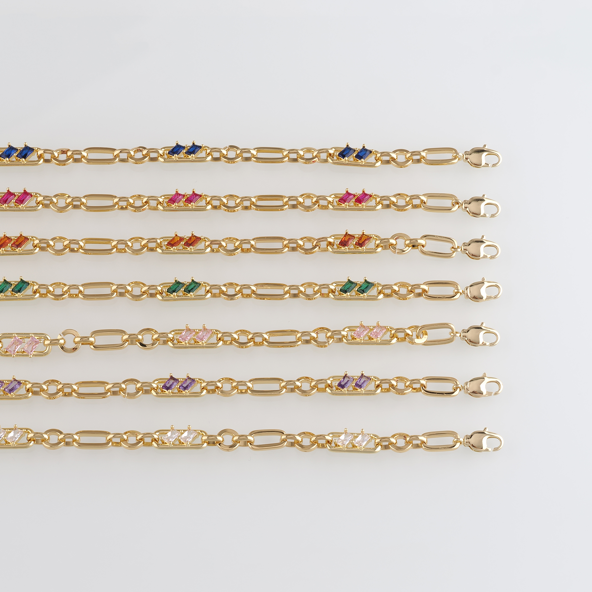 18K Gold Filled Round Link Chain Bracelet,Cable Chain,Gold Chain Bracelet,Ladies Bracelet,Gift For Her