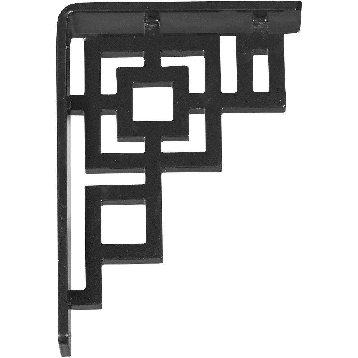 Eris Wrought Iron Bracket Antiqued Warm Silver 2x22W x 7 1/2x22D x 10x22H - (Triple Center brace)