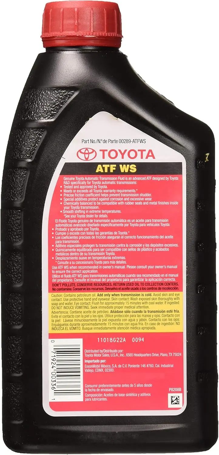 Toyota Genuine Lexus Automatic Transmission Fluid – 6-Pack (192 oz), Universal ATF