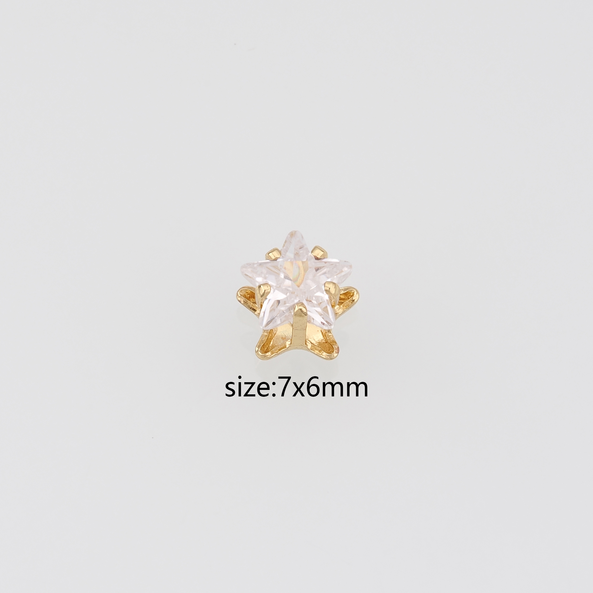18K Gold Filled Star Spacer Beads,CZ Micro Pave Celestial Spacer Beads,Necklace And Bracelet Making,DIY Jewelry Supply