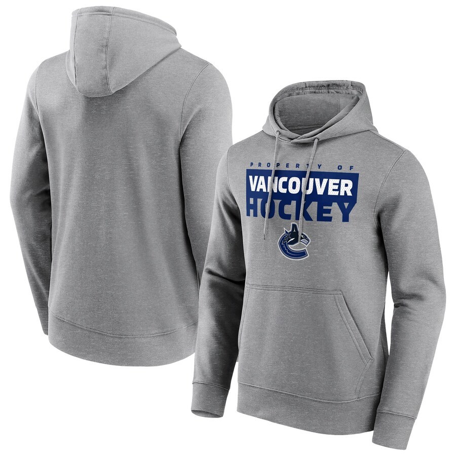 Men's Vancouver Canucks Fanatics Branded Gain Ground Hoodie - Sports Grey