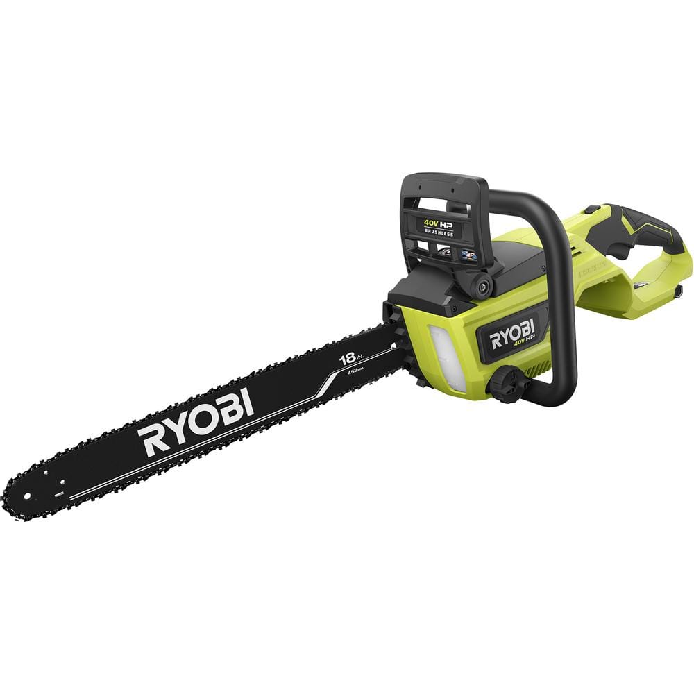 40V HP Brushless 18 in. Battery Chainsaw with 5.0 Ah Battery and Charger RY40580