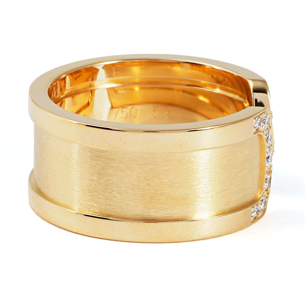 Cartier 2C C Do Ring 18K Yellow Gold Diamond B4043900