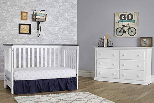 Suite Bebe Brooklyn Island 3-in-1 Convertible Crib, White