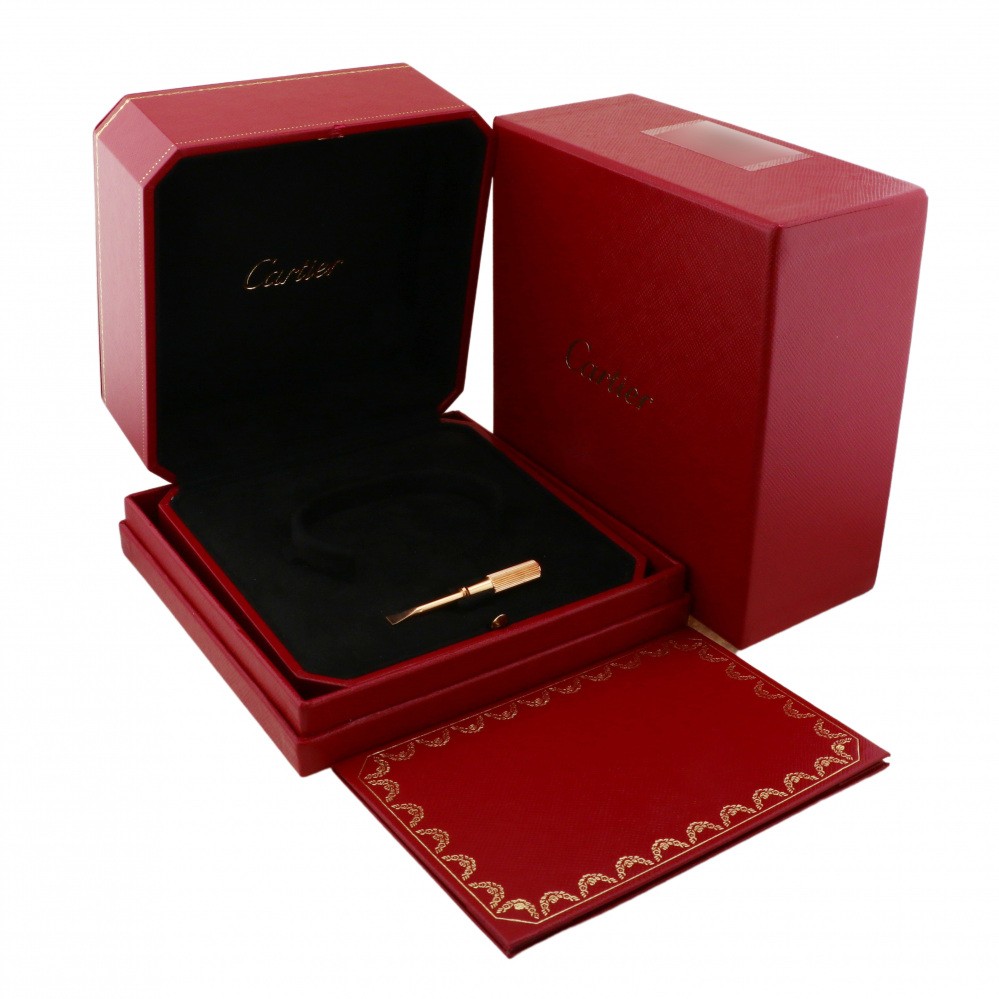 Cartier Love #16 Bracelet 18K White Gold & 18K Rose Gold Diamond