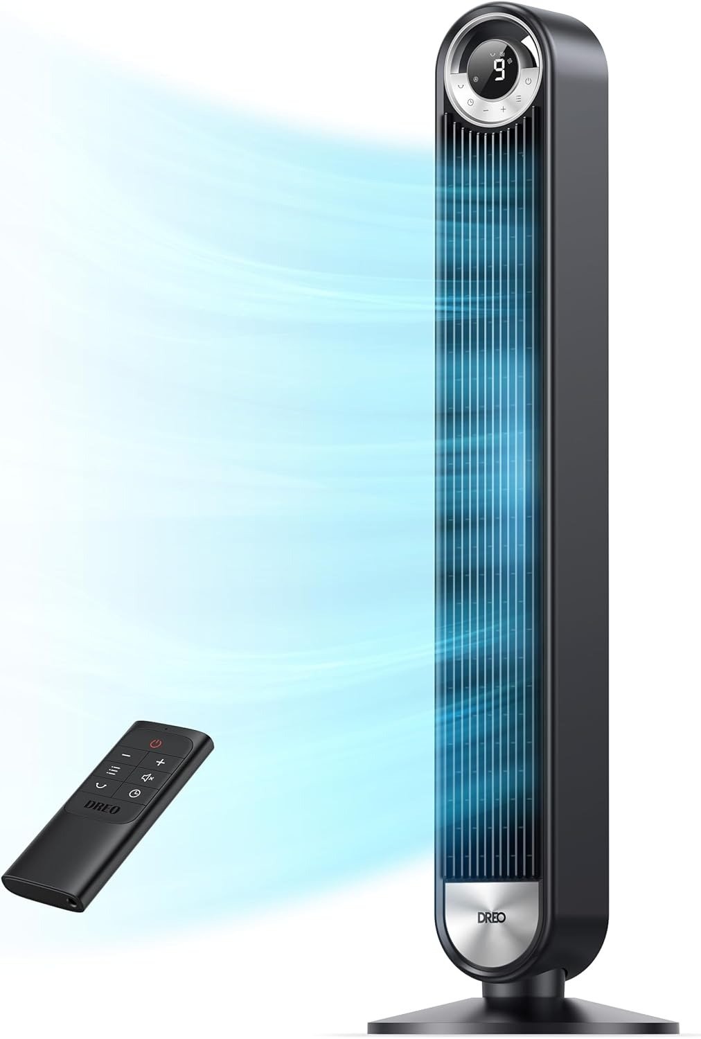 42′′ Ultra-Quiet Bladeless Tower Fan, 90° Oscillating DC Motor Fan with Remote for Indoor Home Bedroom