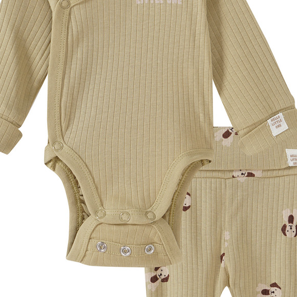 Topomini Pure Collection Newborn Set mit Wickelbody, Hose und Mütze