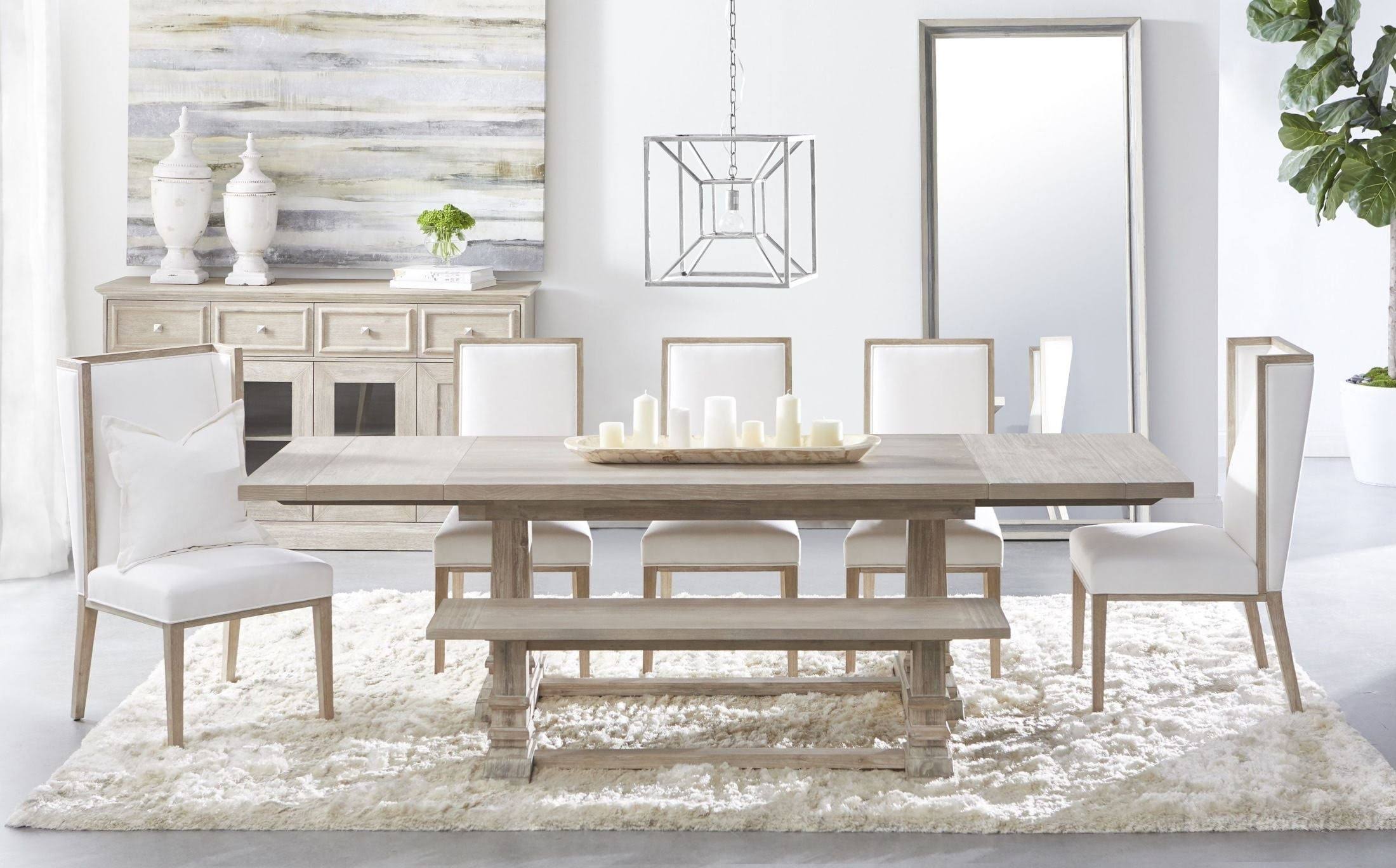 Hudson Traditions Natural Gray Large Dining Bench