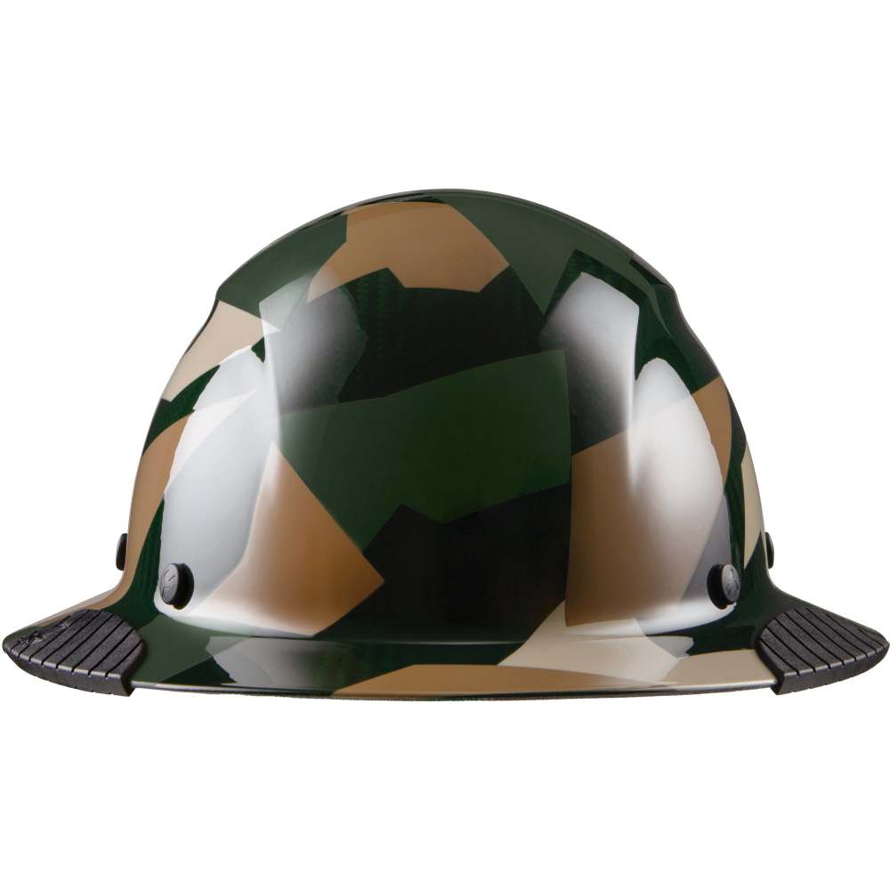 Lift Safety Hard Hat DAX Jungle Camo Carbon Fiber Full Brim