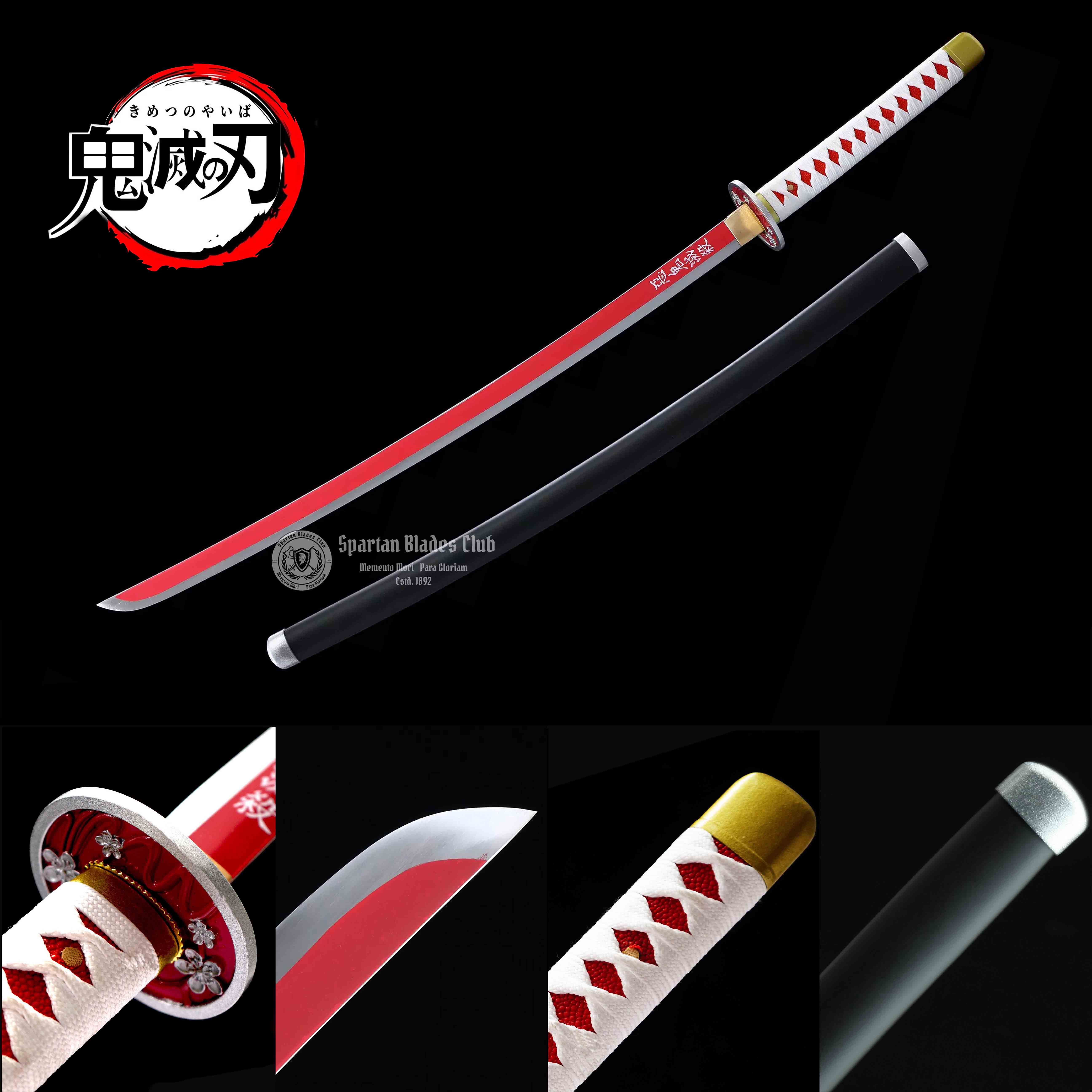 ‎Mitsuri Kanroji Sword | Demon Slayer | Katana | 1045 Carbon steel | Handmade Real Sword | Sharp | Red&Black | Battle-Ready | Full-tang | Spartan Blades Club | CHEN'S SWORDS 1892 - Spartan Blades Club - 陳氏劍莊1892