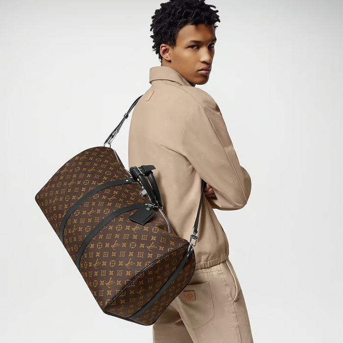 Louis Vuitton Keepall Bandouli Re 55 Monogram Macassar 55cm M56714
