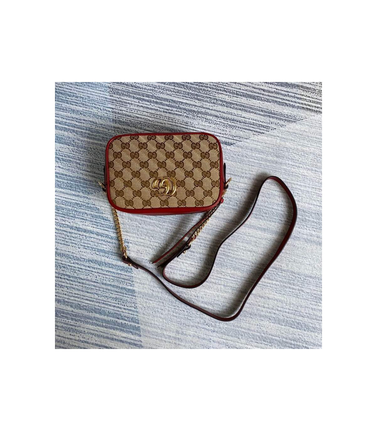 Gucci GG Canvas Matelasse Mini Bag Red