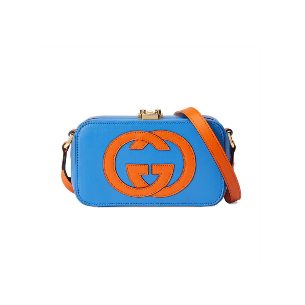 Gucci Interlocking G Mini Bag in Blue Leather
