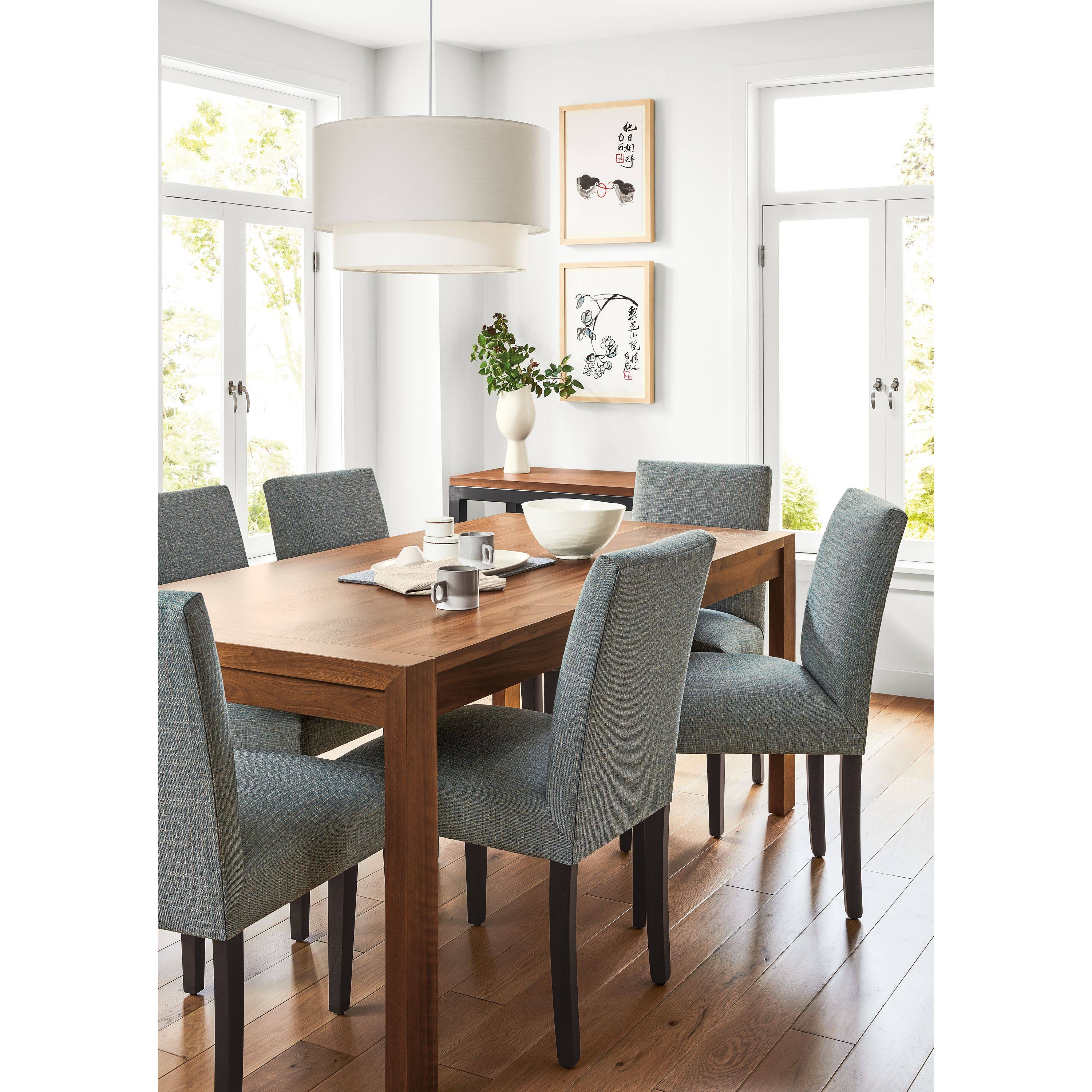 Room u0026 Board | Modern Peyton Side Chair in Flint Oatmeal w/ Charcoal Legs Brown Grey - Fade-resistant Fabric