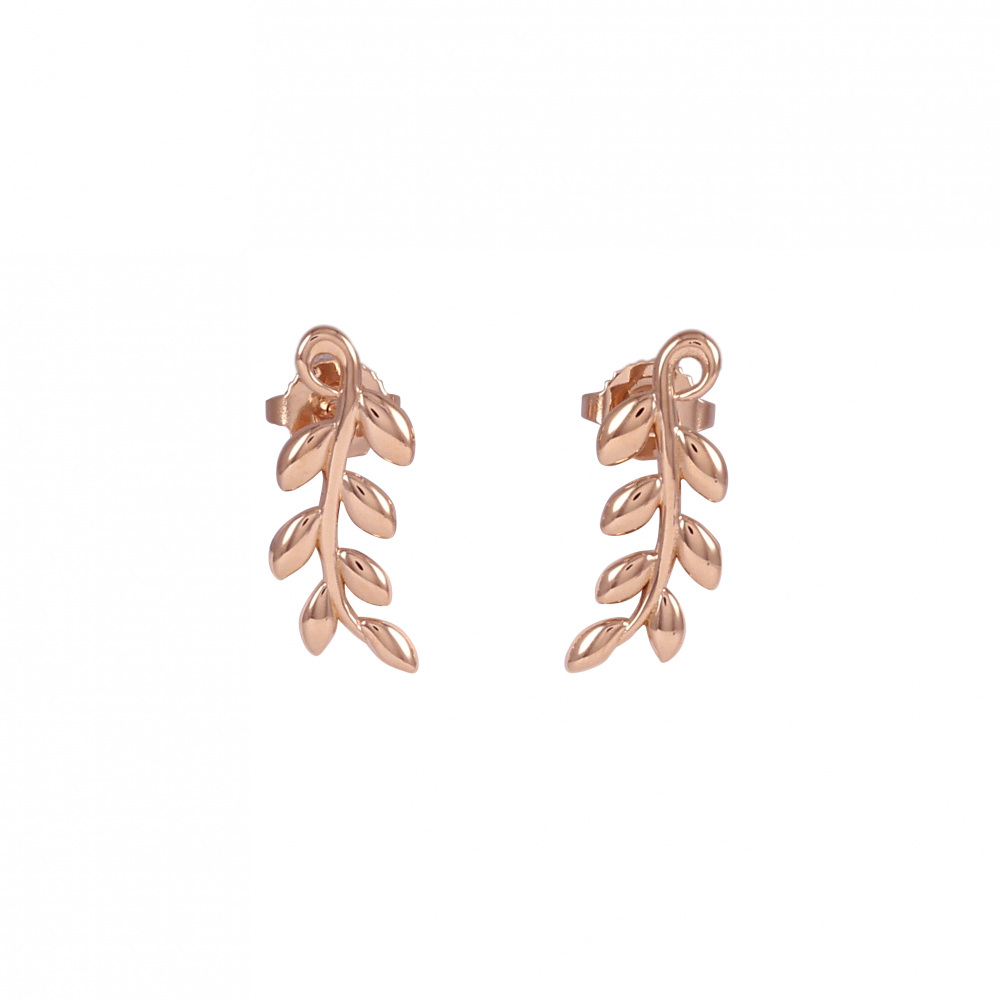 Tiffany & Co. Paloma Picasso Olive Leaf Climber Earrings 18K Rose Gold 60702578