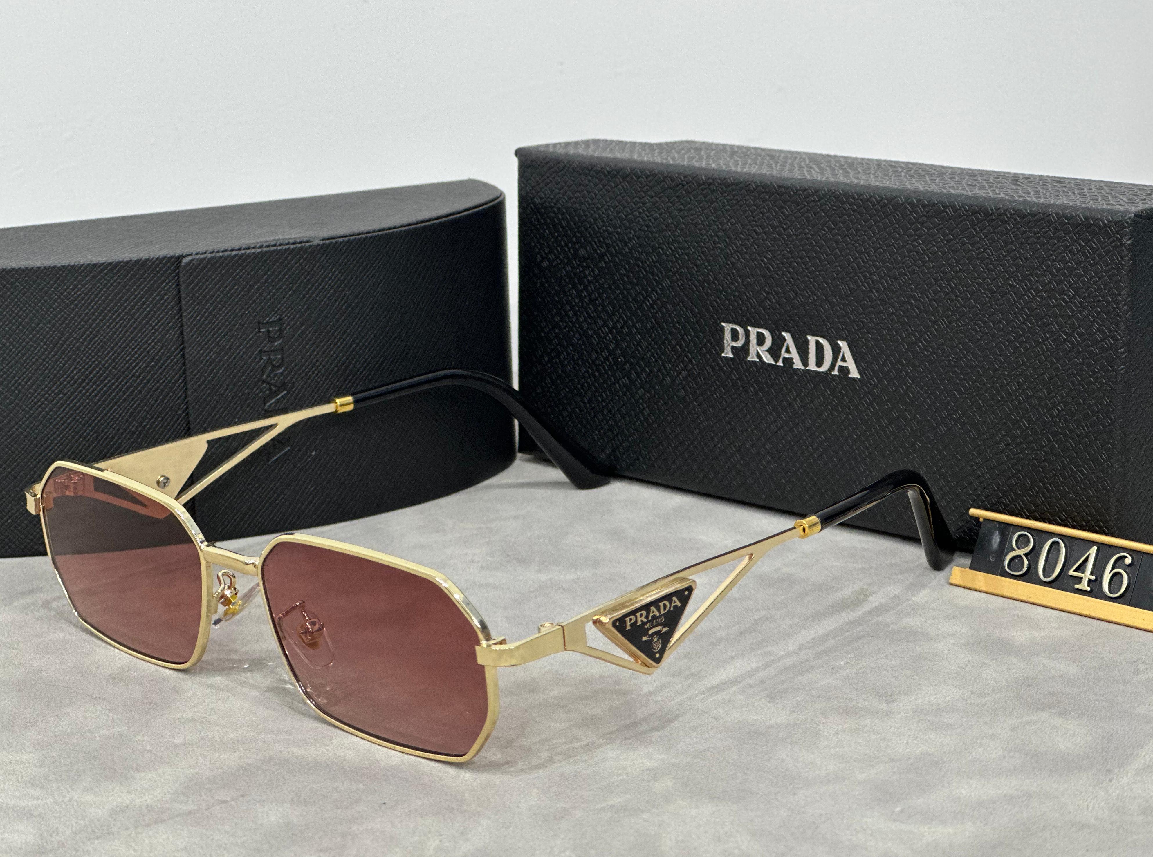 Prada triangle logo fashion sunglasses - cnluxepick
