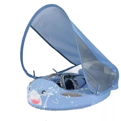 Baby Airless Float Ring With UPF50+ Canopy (2024 Deluxe Edition Swim-Trainer)