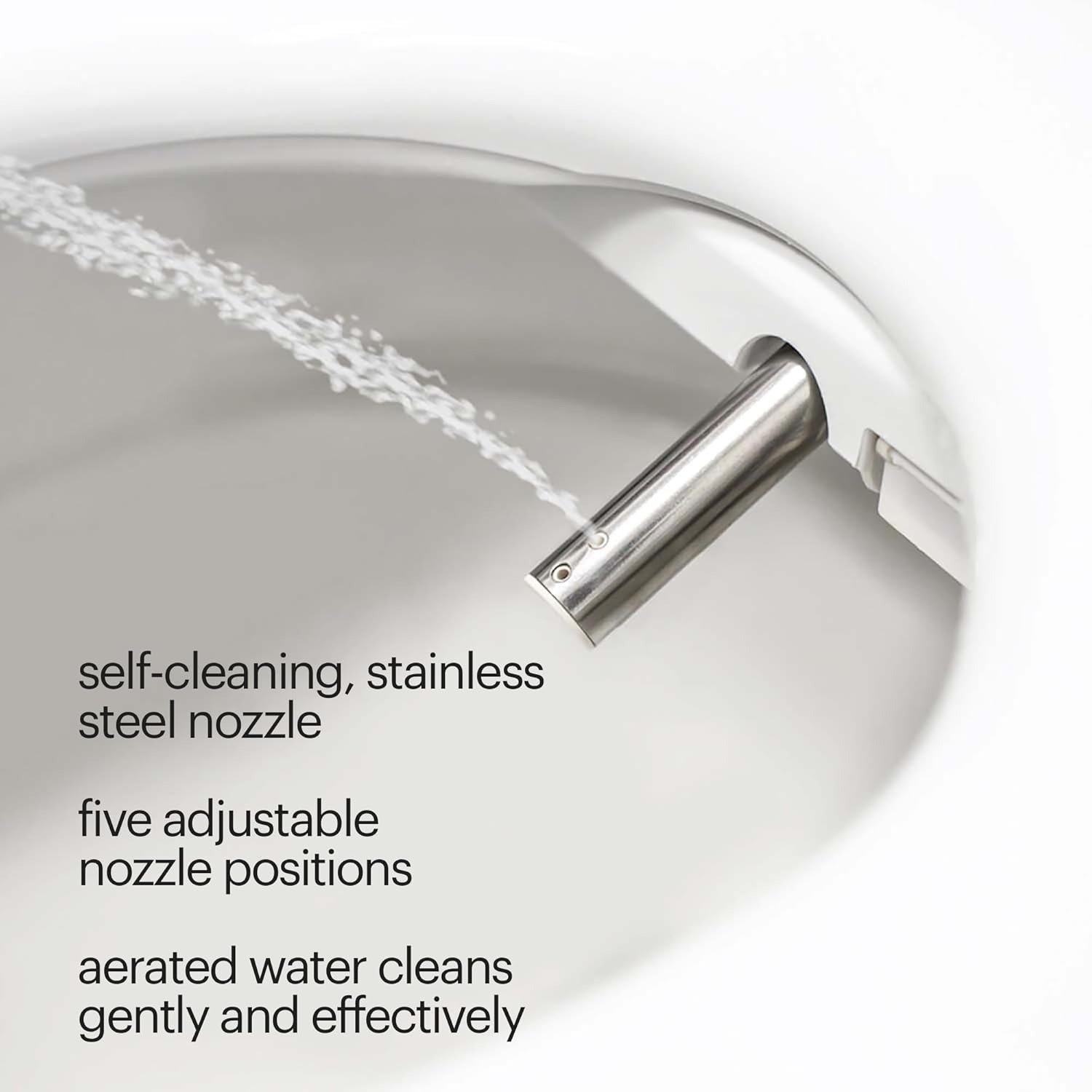Elongated Electric Bidet Toilet Seat with Wireless Remote & Deodorizer, Warm Air Dryer