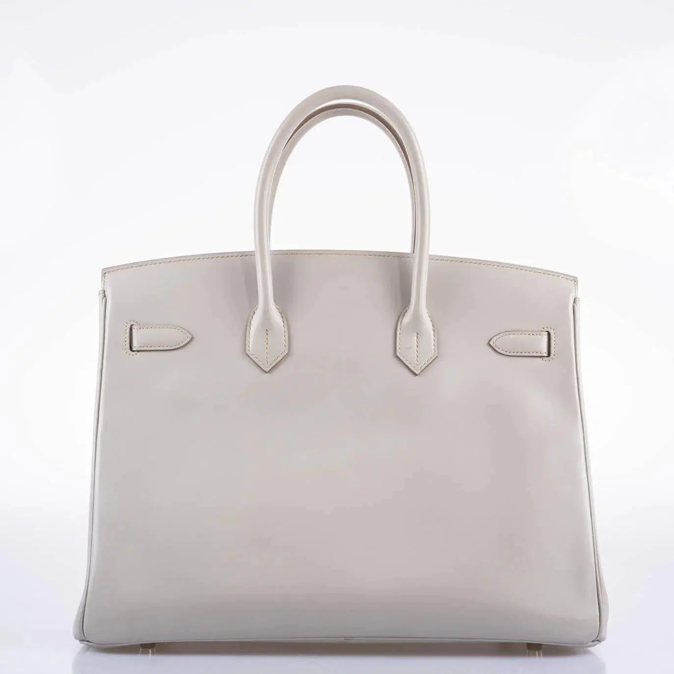 Hermès Birkin 35 Gris Perle Tadelakt Guilloche Palladium Hardware