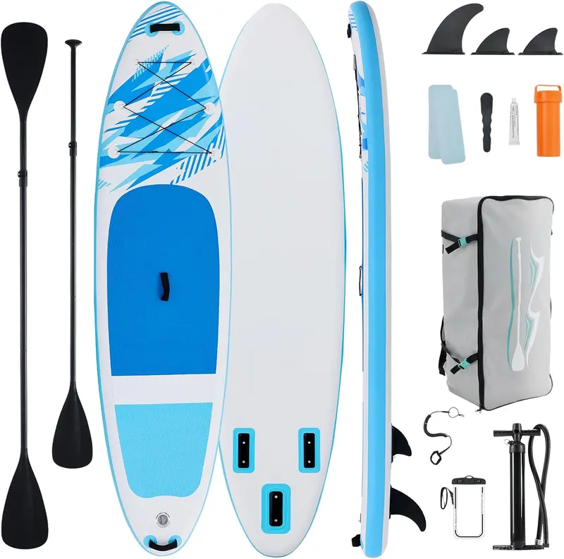 Sweetcrispy 2-in-1 Inflatable SUP Board – Adjustable Paddle & Complete Accessory Set