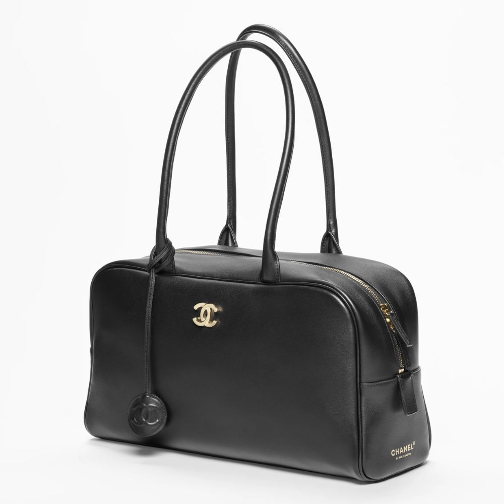 Chanel Coco Beach 2026 Bowling Large Bag Black Gold Hardware 13.98 Inche