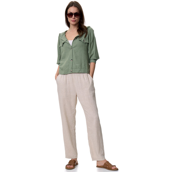 Gina Benotti Damen Leinen-Bluse mit Kapuze