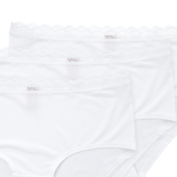 Gina Benotti 3 Damen Pantys mit Spitzenbund