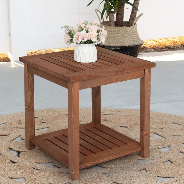Patio Fir Wood End,Coffee,Side Table