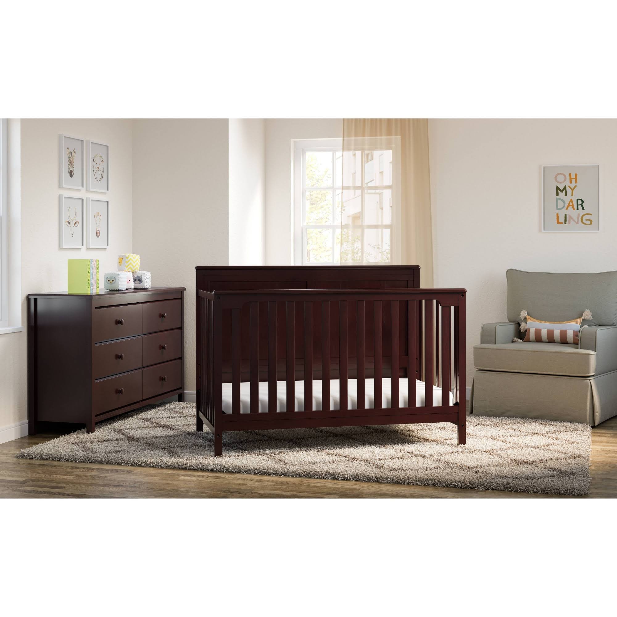 Storkcraft Alpine 4-in-1 Convertible Crib Espresso