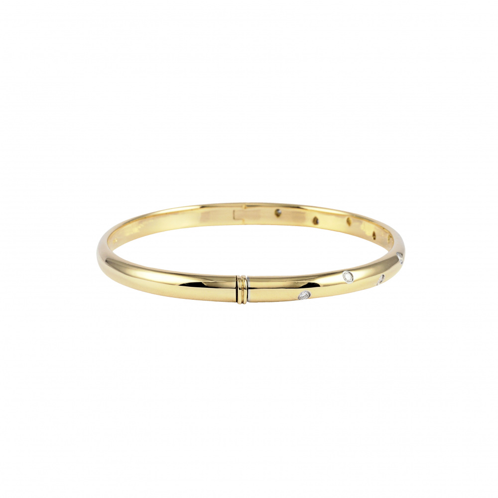 Tiffany & Co. Tiffany Dots K18YG Yellow Gold K18WG White Gold Bracelet 18K White Gold & 18K Yellow Gold Diamond
