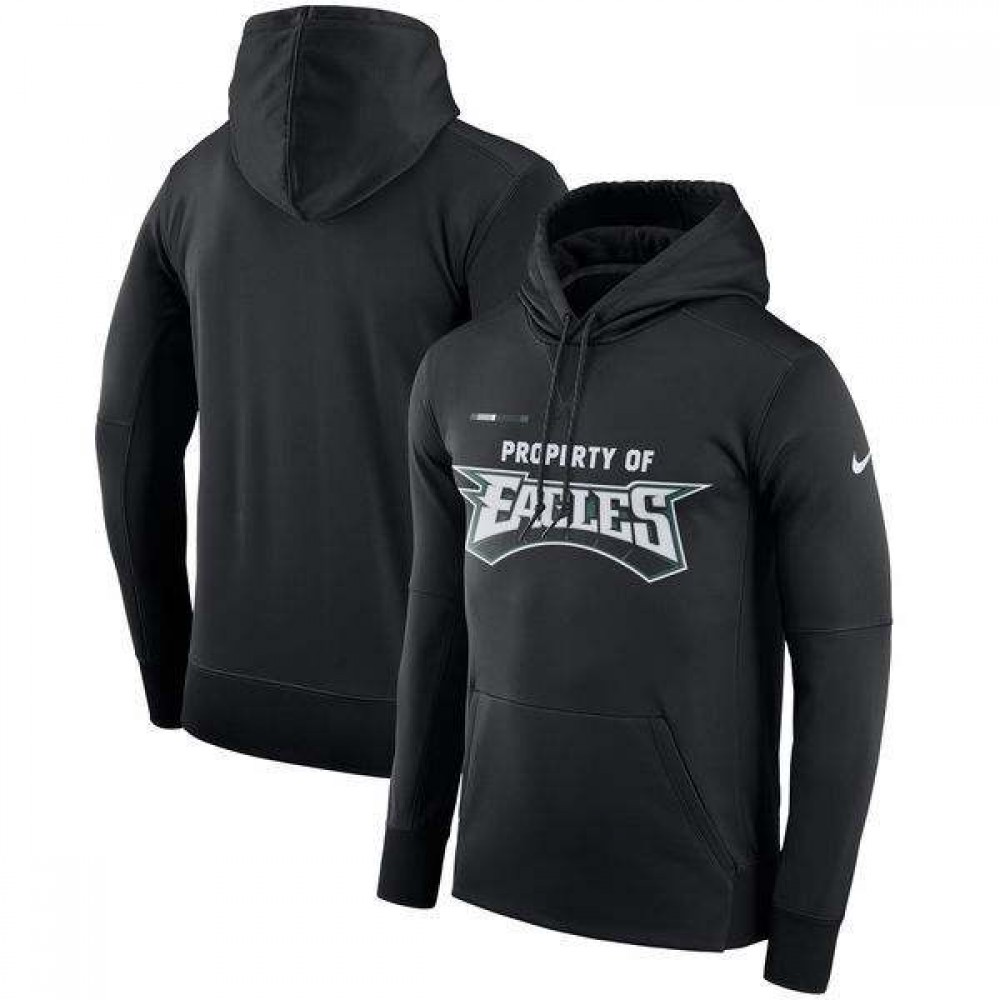 Men's Philadelphia Eagles Black Club Therma NFL Pullover Hoodie