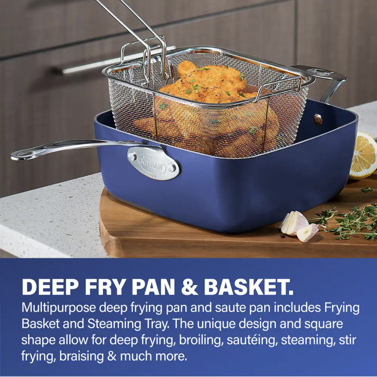 Granitestone Classic Blue 20-Piece Aluminum Ultra-Durable Non-Stick Diamond Infused Cookware and Bakeware Set?? Last Day For Clearance
