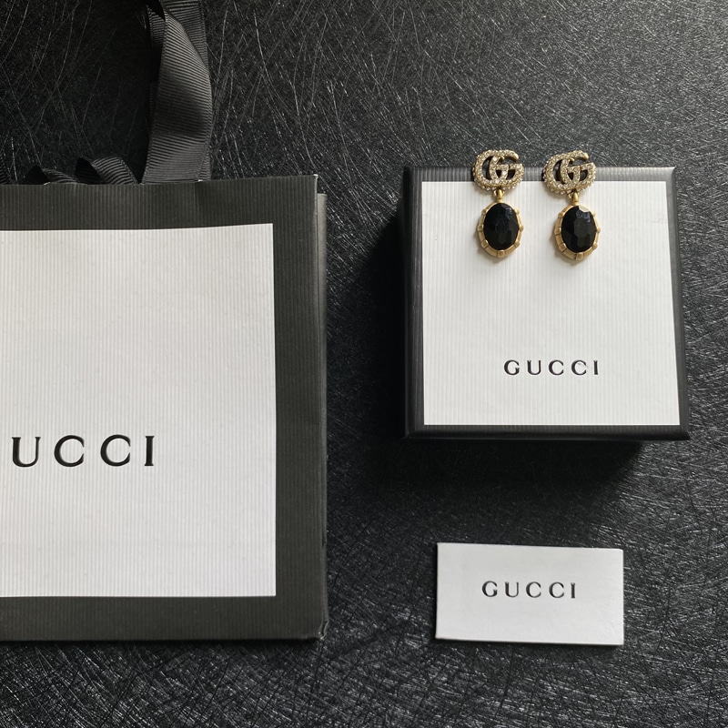 Gucci Gg Black Earrings