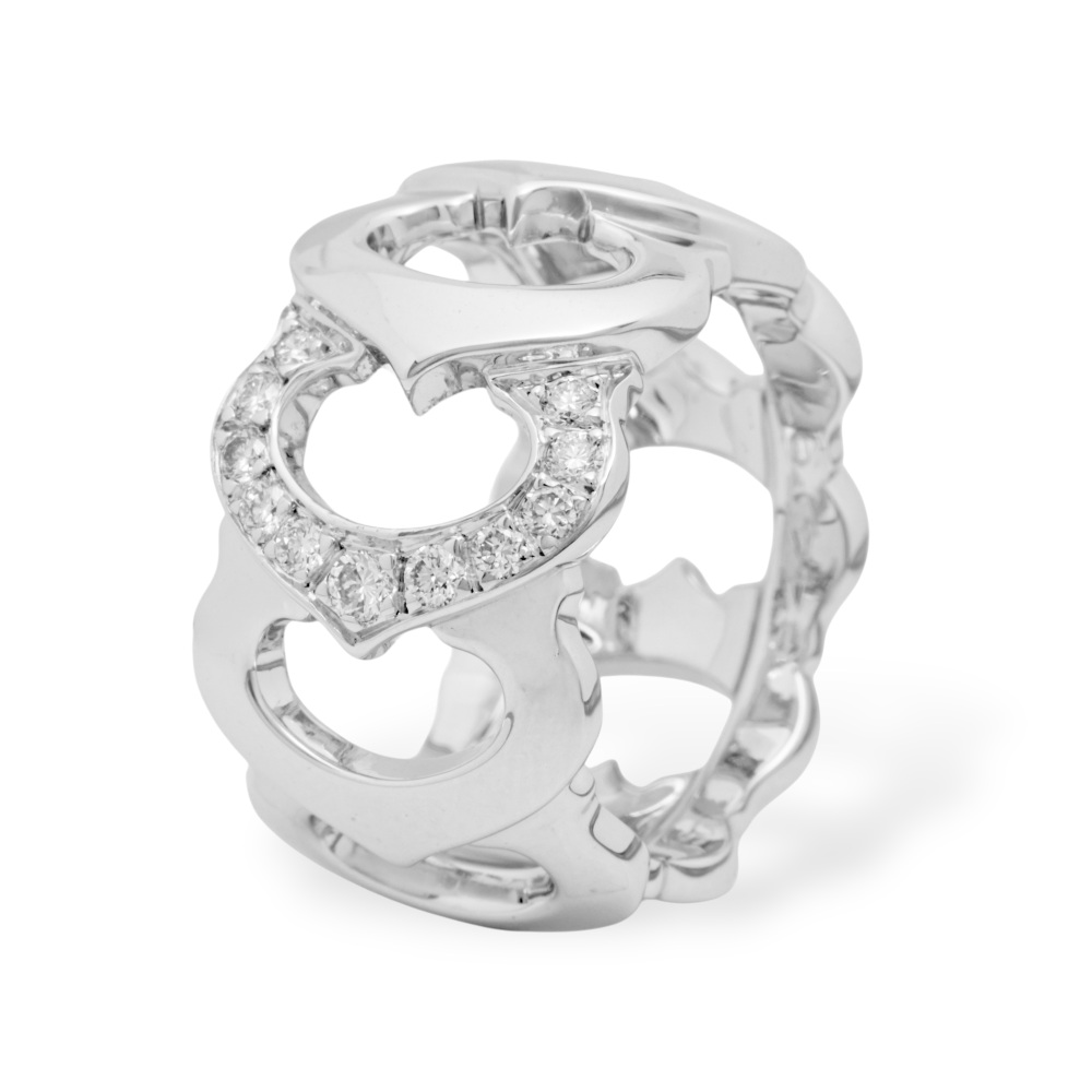 Cartier C Do Ring 18K White Gold Diamond N4123300