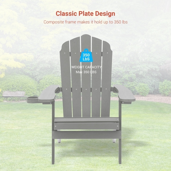 AOOLIMICS Patio Folding Adirondack Chairs Fire Pit Chair