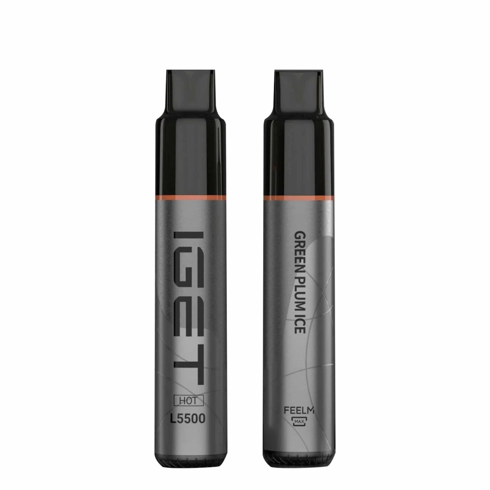 IGET HOT 5500 Puffs Green Plum Ice 2PCS