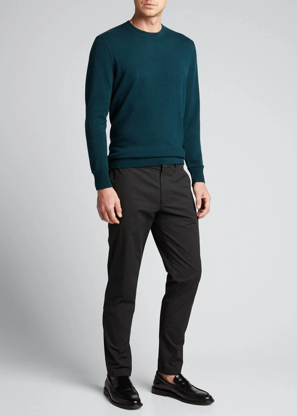Theory Zaine Slub Poplin Slim Fit Chinos 36 / Deep Raven
