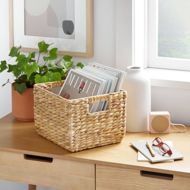 Woven Water Hyacinth Milk Crate