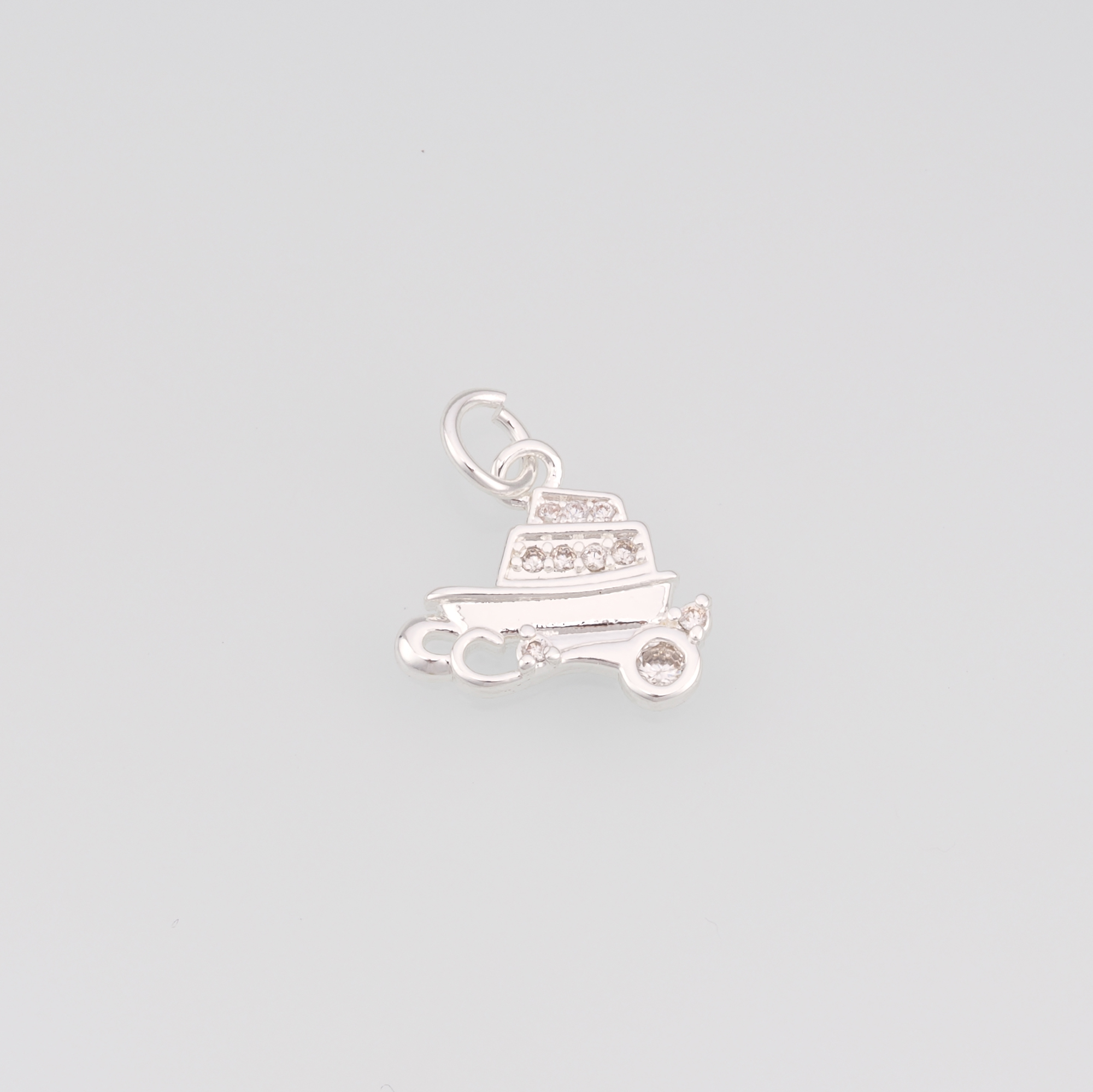 18K Gold Filled Cruise Ship Pendant,Dainty Ship Charm Earrings Necklace for DIY Jewelry Making Supply