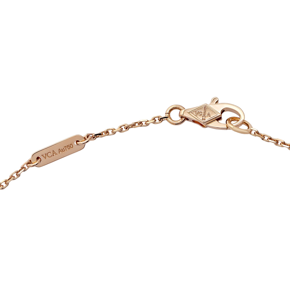 Van Cleef & Arpels Sweet Alhambra Necklace 18K Rose Gold Carnelian VCARN59M00