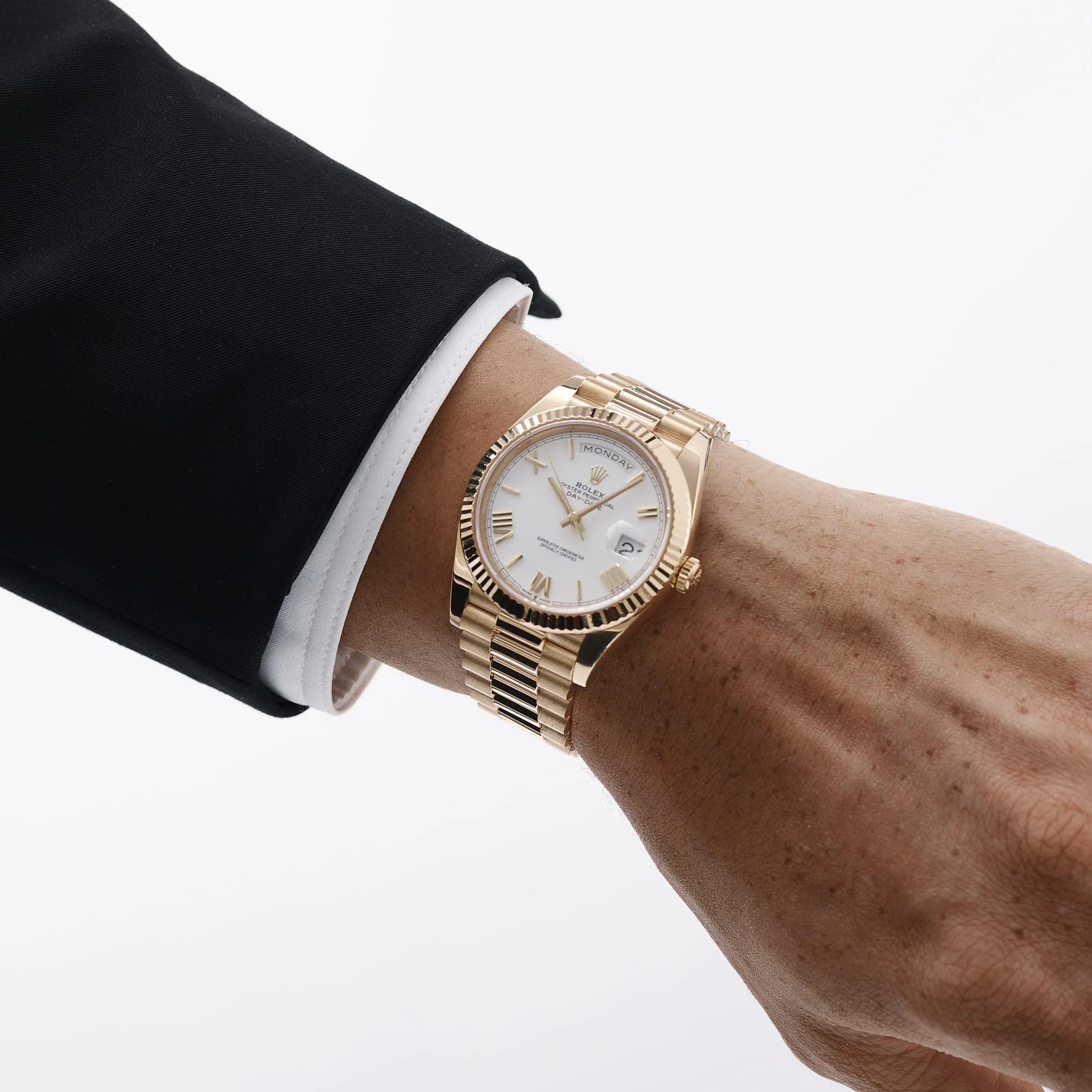 Rolex Day-Date 40 228238 Yellow Gold White Roman Numerals Dial (2021)